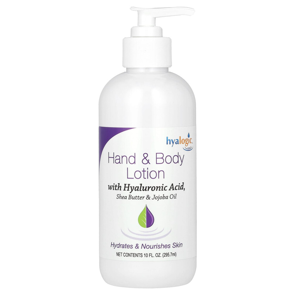 Photos - Cream / Lotion Hyalogic , Hand & Body Lotion with Hyaluronic Acid, Fragrance Free, 10 fl oz (295.7 ml)
