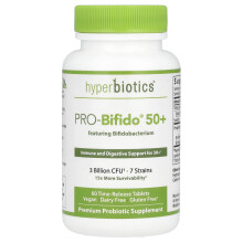 Hyperbiotics, PRO-BifidoÆ 50+, 3 Miliardo CFU, 60 Comprimati a Rilascio Progressivo