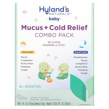 Hyland's Naturals, Baby, Schleim + Erkältungslinderung Kombipack, Tag/Nacht, 6+ Monate, 2 Flaschen, je 4 fl oz (118 ml)