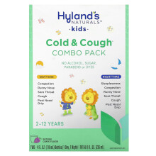 Hyland's Naturals, Kinder, Erkältung & Husten Kombipack, Tag/Nacht, 2-12 Jahre, Natürliche Traube, 2 Flaschen, je 4 fl oz (118 ml)