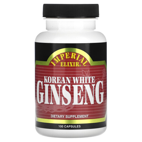 Imperial Elixir, Koreanischer Weißer Ginseng, 100 Kapseln