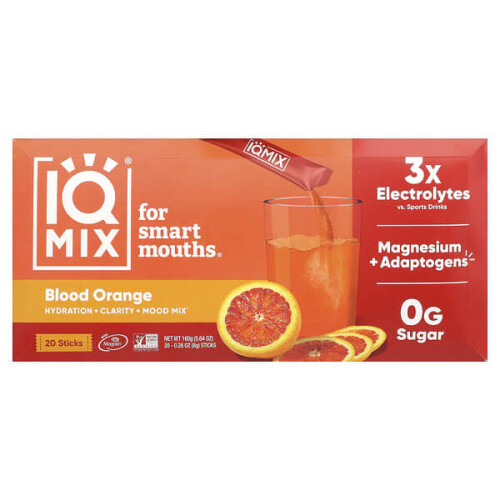 IQMIX, Hydration + Clarity + Mood Mix, Blutorange