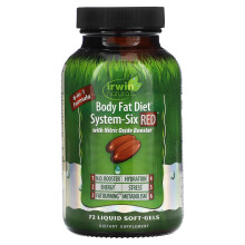 Irwin Naturals, Körperfett-Diät, System-Six Rot, 72 Flüssig-Softgels