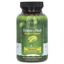 Irwin Naturals, 2-in-1 Reinigung & Spülung Abnehmunterstützung, 60 Flüssig-Weichgelkapseln