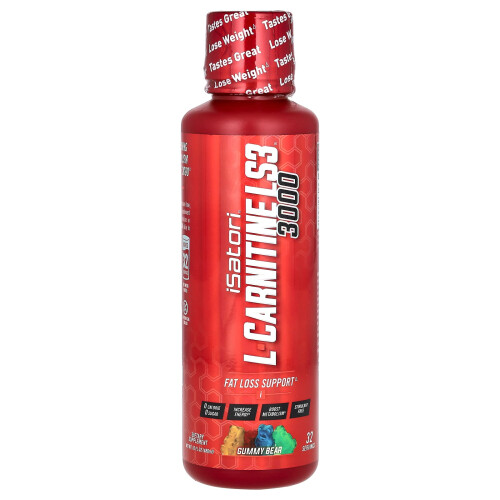 Isatori, L-Carnitin LS3 3000, Gummibärchen, 16 fl oz (480 ml)