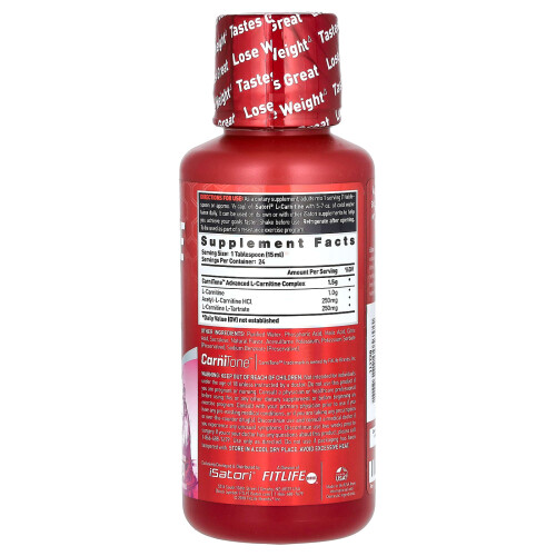 Isatori, L-Carnitin, Pink Lemonade, 12 fl oz (360 ml) 2