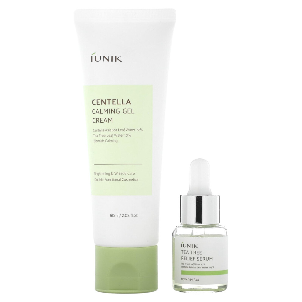 iHerb UK - Iunik , Centella Edition Skincare Set, Cream & Mini Serum, 2 Piece Set - Image 2