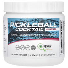 Jigsaw Health, Cocktail Pickleball, Mélange de Boisson Électrolytique Sans Sucre, Framboise Bleue, 11,85 oz (336 g)