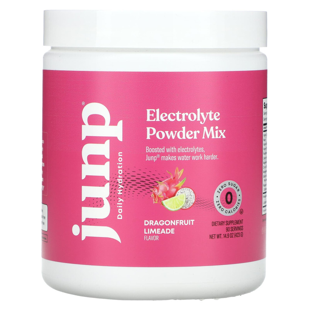 Junp Hydration , Electrolyte Powder Mix, Dragonfruit Limeade, 14.9 Oz (423 G)