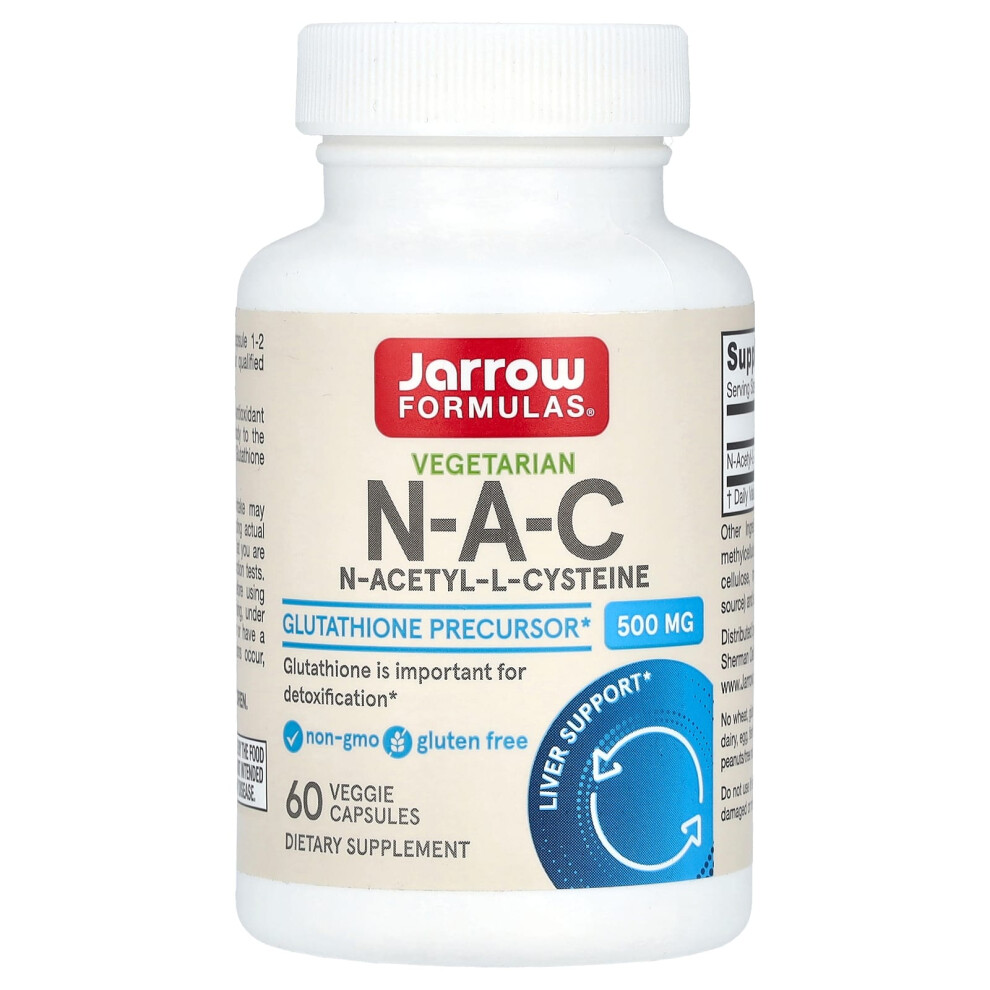 Jarrow Formulas , Vegetarian N-A-C, 500 Mg, 60 Veggies Capsules