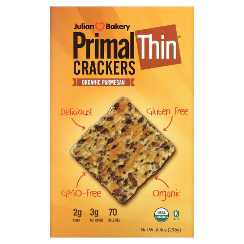 Julian Bakery, Primal Thin Cracker, Bio Parmesan, 8,4 oz (238 g)