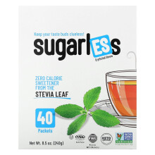 Health Garden, Sugarless, Érythritol Stévia, 40 Sachets, 0,21 oz (6 g) Chacun