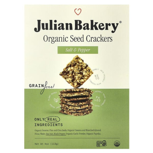 Organic Seed Crackers, Salt & Pepper