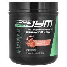 JYM Supplement Science, Pre JYM, Pré-Entraînement Haute Performance Sans Stimulant, Pastèque Fraise, 1,6 lbs (720 g)