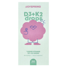 JoySpring, Gouttes D3 + K2, 2 fl oz (60 ml)