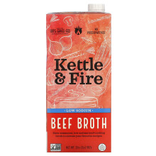 Kettle & Fire, Bouillon de Bœuf, Faible Teneur en Sodium, 32 oz (907 g)