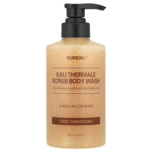 Kundal, EAU Thermale Scrub Body Wash, Cozy Darjeeling, 16,9 fl oz (500 ml)