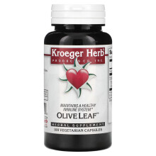Kroeger Herb Co, Olivenblatt, 100 vegetarische Kapseln