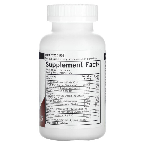Kirkman Labs, Soutien Minéral Avancé, 180 Capsules 2