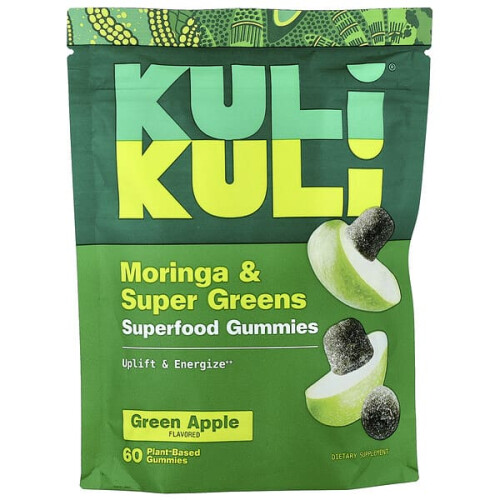 Gommes Super Aliments, Moringa et Super Verts, Pomme Verte