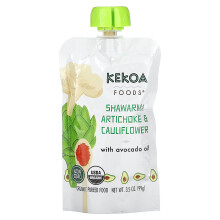 Kekoa, Purée Biologique, Chou-Fleur et Artichaut Shawarma, 3.5 oz (99 g)