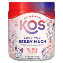 KOS, Love You Berry Much, Belebender Roter Saft-Mix, Goji-Beeren-Eis am Stiel, 8,78 oz (249 g)