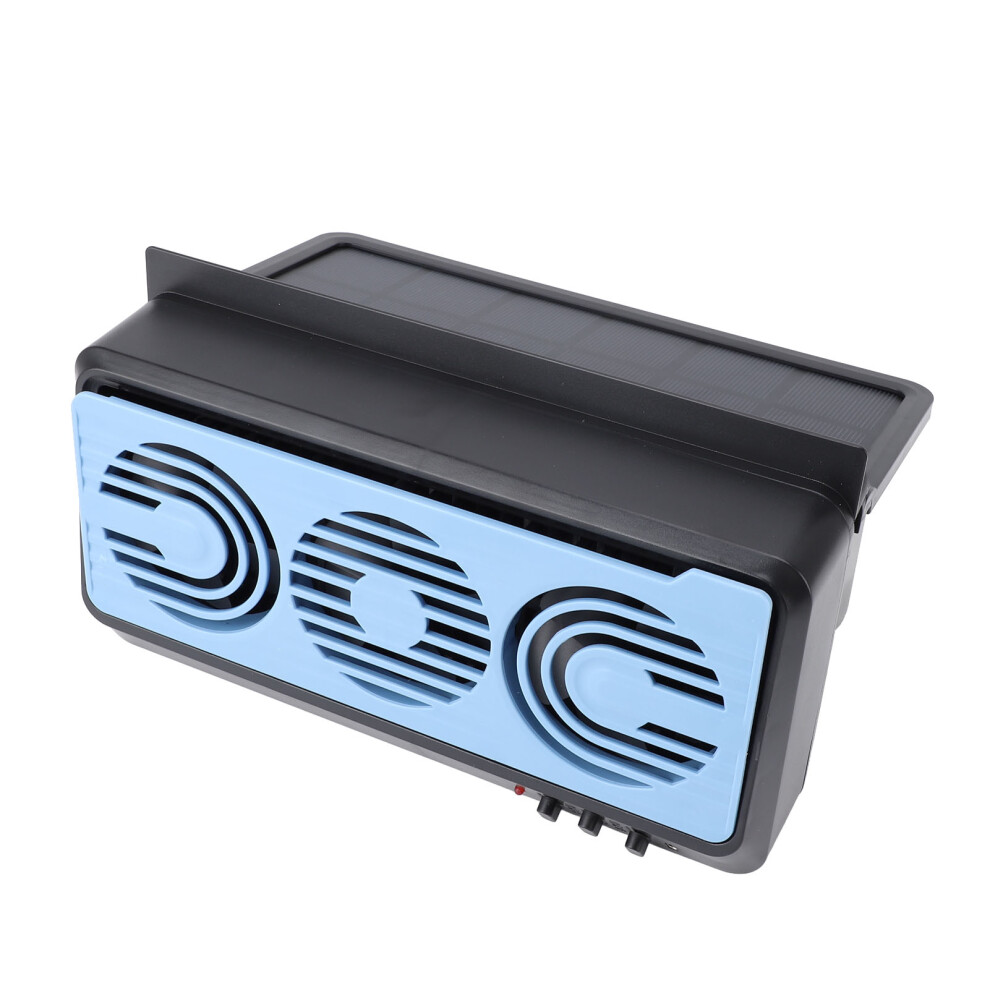 Car Solar Exhaust Fan 230X125x60mm Black Quiet Air Circulation Vent 8421347971815