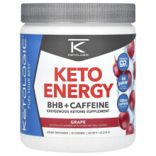 KetoLogic, Keto Energy, BHB + Koffein, Traube, 9,1 Unzen (255 g)