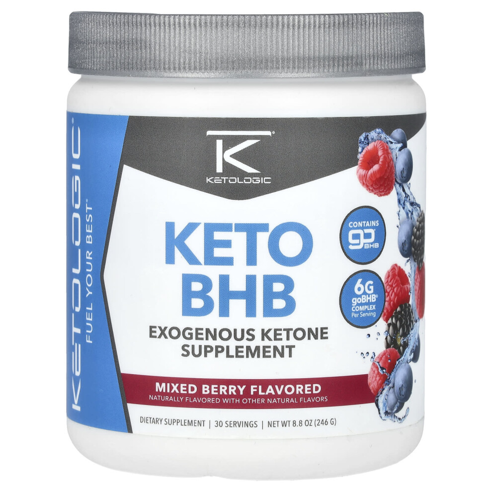 Ketologic , Keto Bhb, Mixed Berry, 8.8 Oz (246 G)