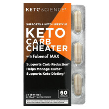 Keto Science, Keto Carb Cheater avec Fabenol Max, 60 gélules
