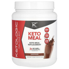 KetoLogic, KetoMeal, Mahlzeitenersatz, Schokolade, 1,8 lb (828 g)