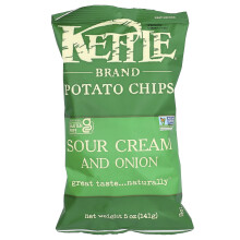 Kettle Foods, Kartoffelchips, Sauerrahm & Zwiebel, 5 oz (141 g)
