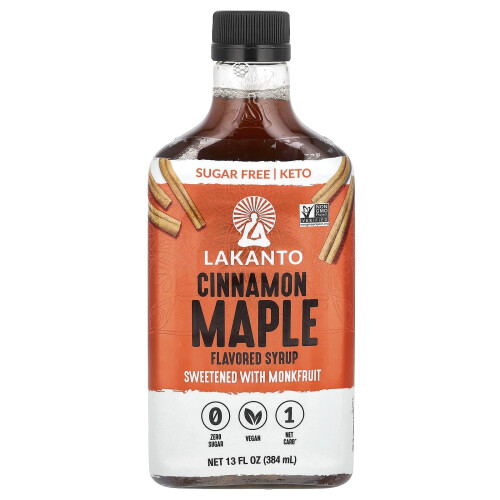 Lakanto, Sirop Saveur Cannelle et Érable, 13 oz (384 ml)