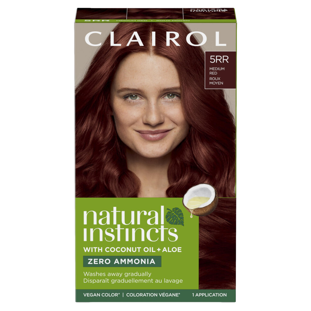 Clairol Natural Instincts Pltrwala Farba Do Wlosw 5RR Sredni Rudy Kolor Wlosw, Opakowanie 1 Szt.-image