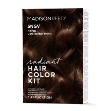 Madison Reed Radiant Hair Colour Kit Donker Goudbruin voor 100% Grijsdekking Ammoniakvrij 5NGV Napoli Brown Permanente Haarverf, 1 verpakking