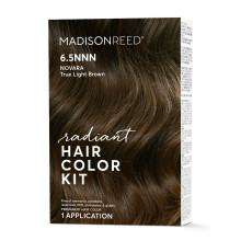 Madison Reed Radiant Haarfrbeset Hellbraun fr 100 % Grauabdeckung von widerstandsfhigem grauem Haar, ammoniakfrei, 6,5NNN Novara Hellbraun, perman