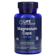 Life Extension, Magnesium Kapseln, 500 mg, 100 Vegetarische Kapseln