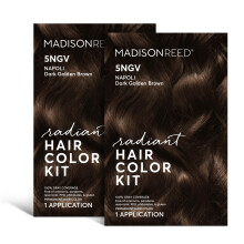 Madison Reed Radiant Hair Color Kit Castano Dorato Scuro per Copertura al 100% dei Capelli Grigi, Tinta Permanente per Capelli Castano Napoli 5NG
