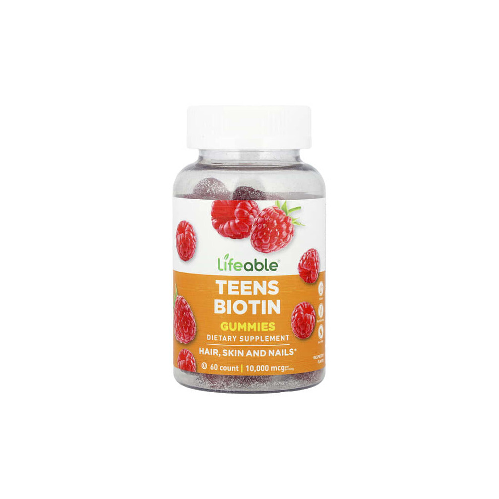 Lifeable Teen Biotin Gummies, Raspberry