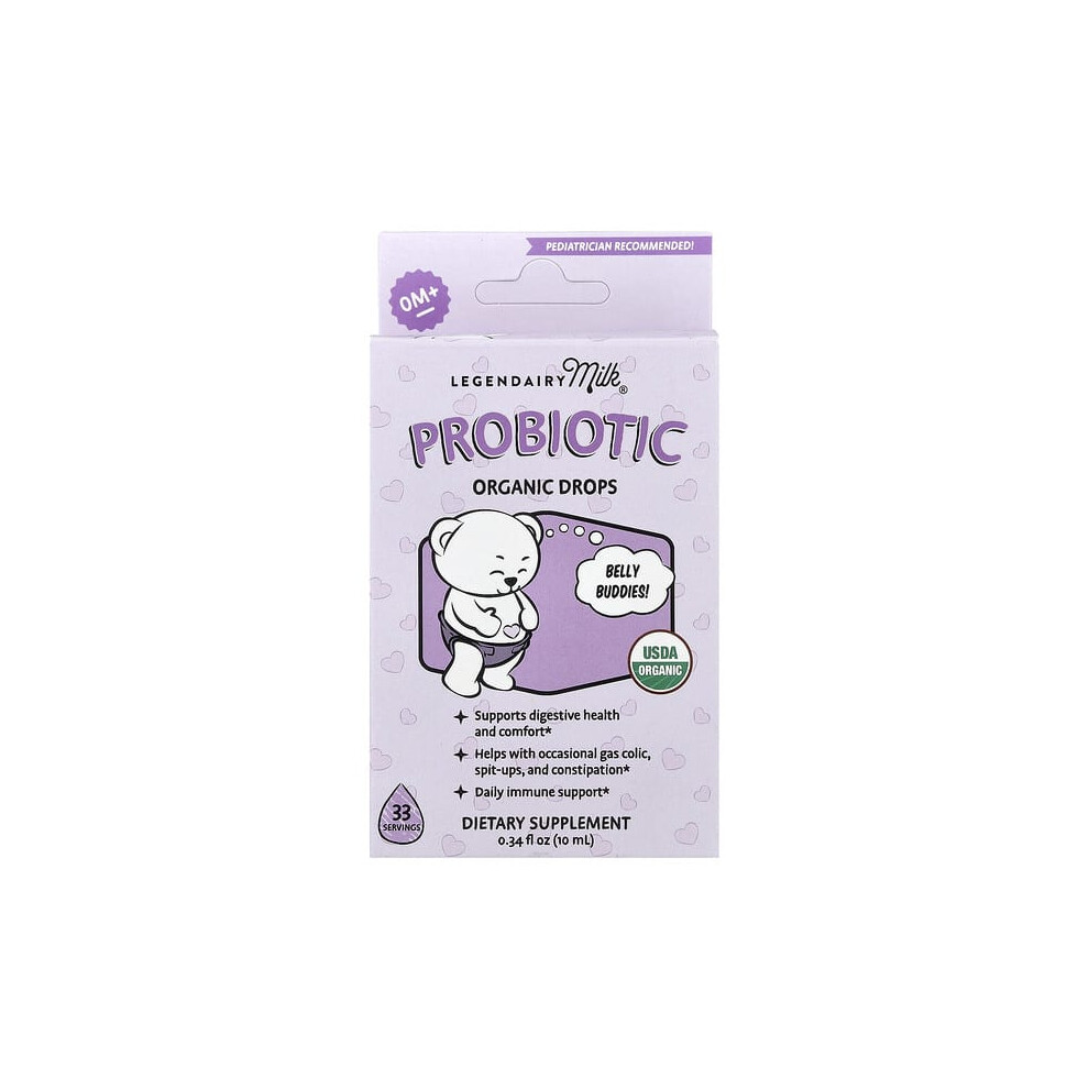 Legendairy Milk Probiotic Organic Drops, 0+ Months