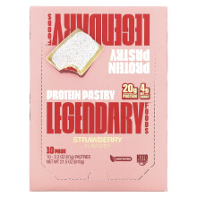 Legendary Foods, Pâtisserie Protéinée, Fraise, Pack de 10, 2,2 oz (61 g) Chacune
