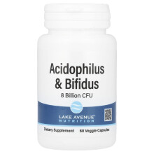 Lake Avenue Nutrition, Acidophilus und Bifidus, Probiotische Mischung, 8 Milliarden KBE, 60 Veggie-Kapseln
