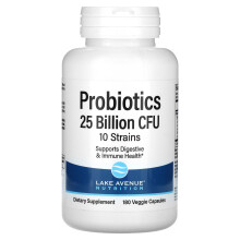 Lake Avenue Nutrition, Probiotika, 10 Stämme Mischung, 25 Milliarden KBE, 180 Pflanzenkapseln