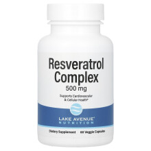 Lake Avenue Nutrition, Resveratrol-Komplex, 500 mg, 60 vegetarische Kapseln