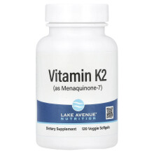 Lake Avenue Nutrition, Vitamin K2 (als Menachinon-7), 50 mcg, 120 vegetarische Weichkapseln