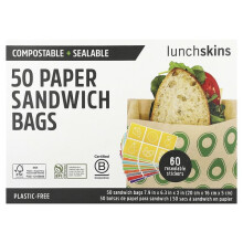 Paper Sandwich Bags, Avocado