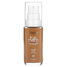 L'Oreal Paris True Match Super-Blendable Foundation, Medium Coverage, W8, Medium Deep, 1 Fl Oz