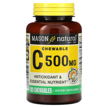 Mason Natural, Vitamin C, Orange Vanille, 500 mg, 100 Kautabletten