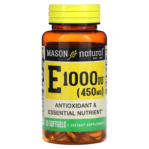 Mason Natural, Vitamine E, 450 mg (1 000 UI), 50 Softgels