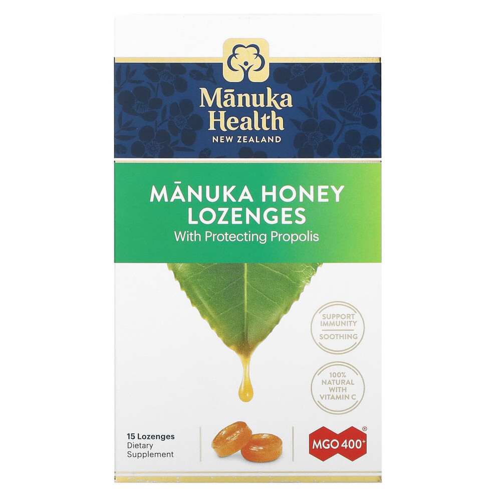 Manuka Health , Manuka Honey Lozenges, Propolis, Mgo 400+, 15 Lozenges